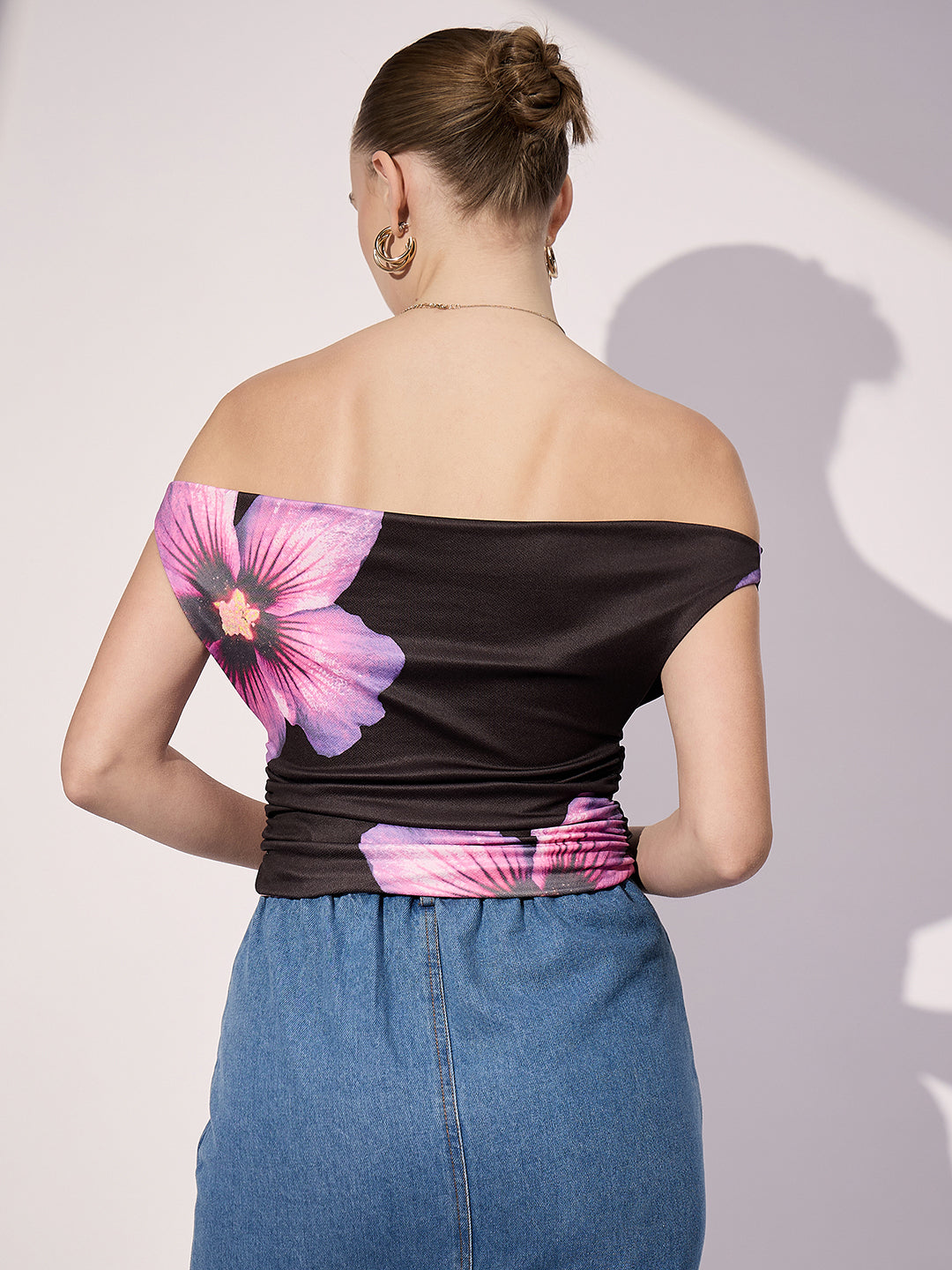 Stretchable Draped Crop Top