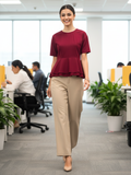 Pure Cotton Layered Peplum Top