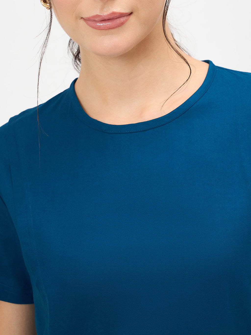 Pure Cotton Top With Side Slit