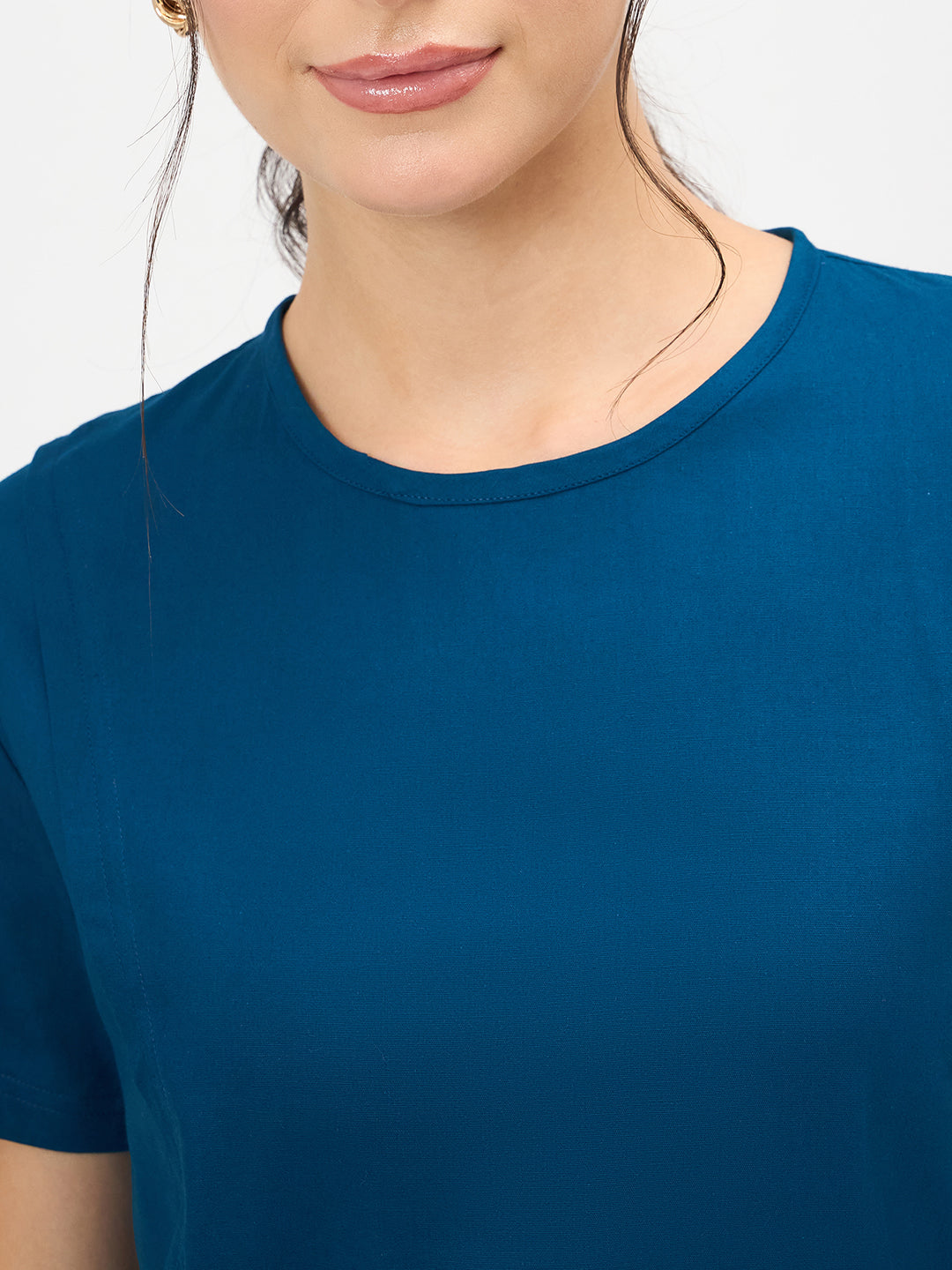 Pure Cotton Top With Side Slit