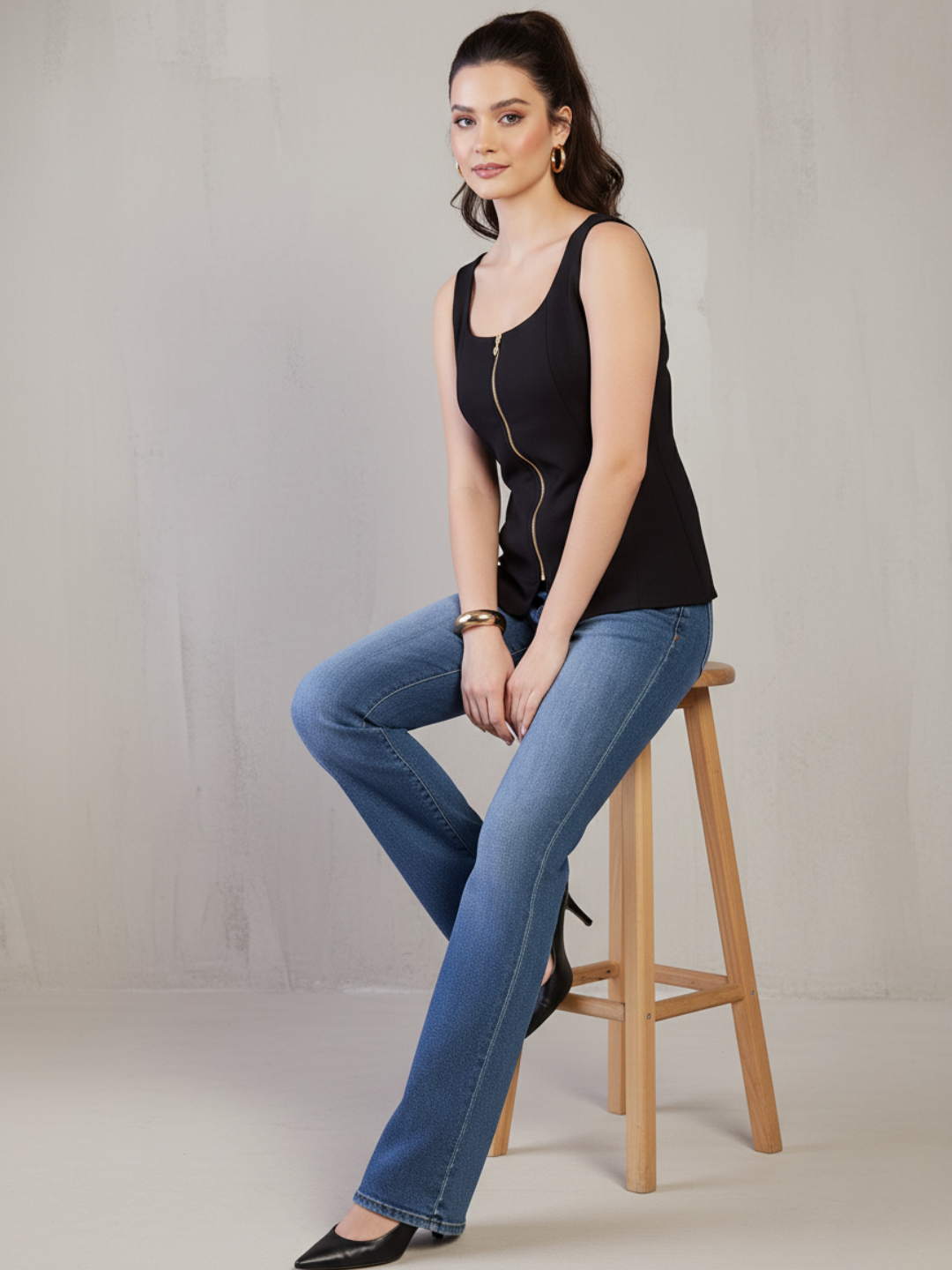 Stretchable Zip-Up Waistcoat