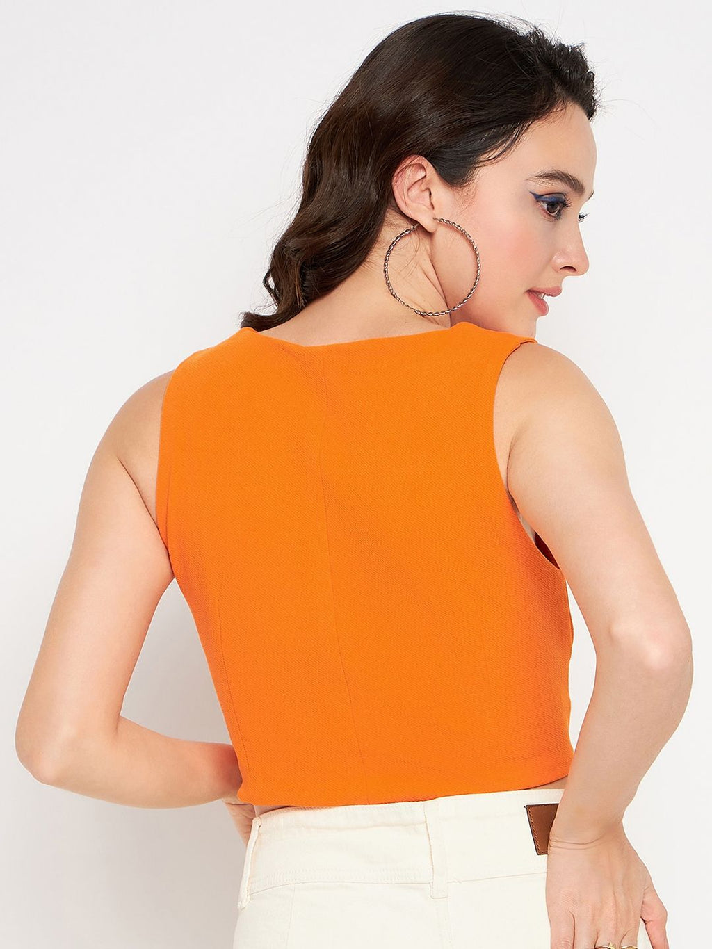 Stretchable Knotted Short Top