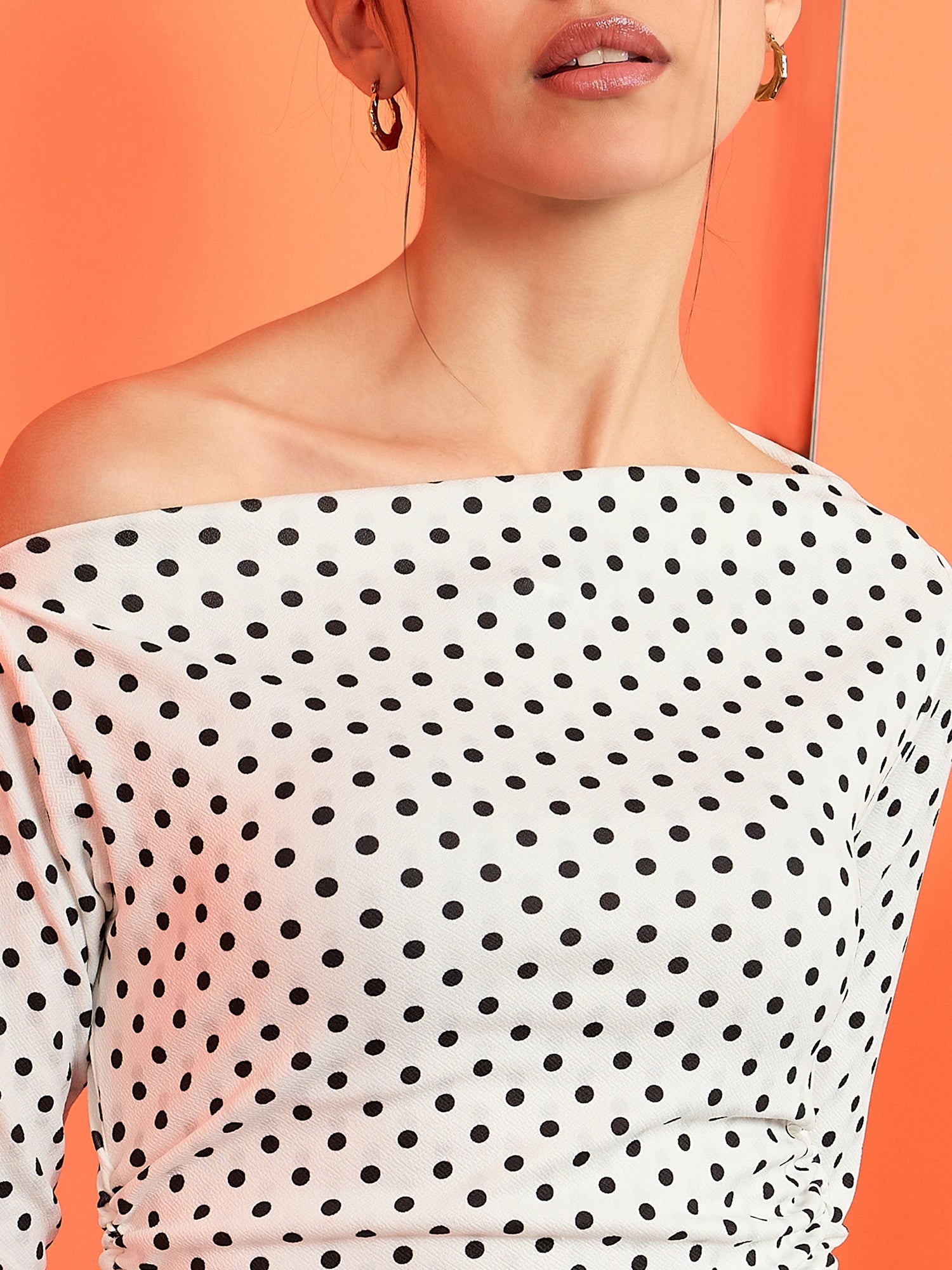 Stretchable Asymmetrical Ruched Top