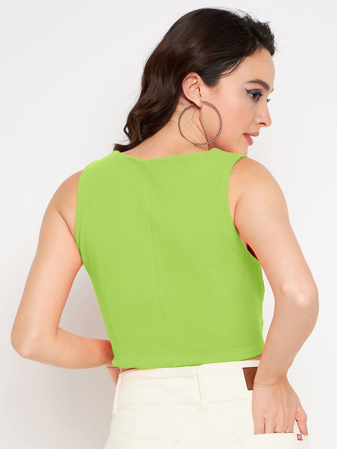 Stretchable Knotted Short Top