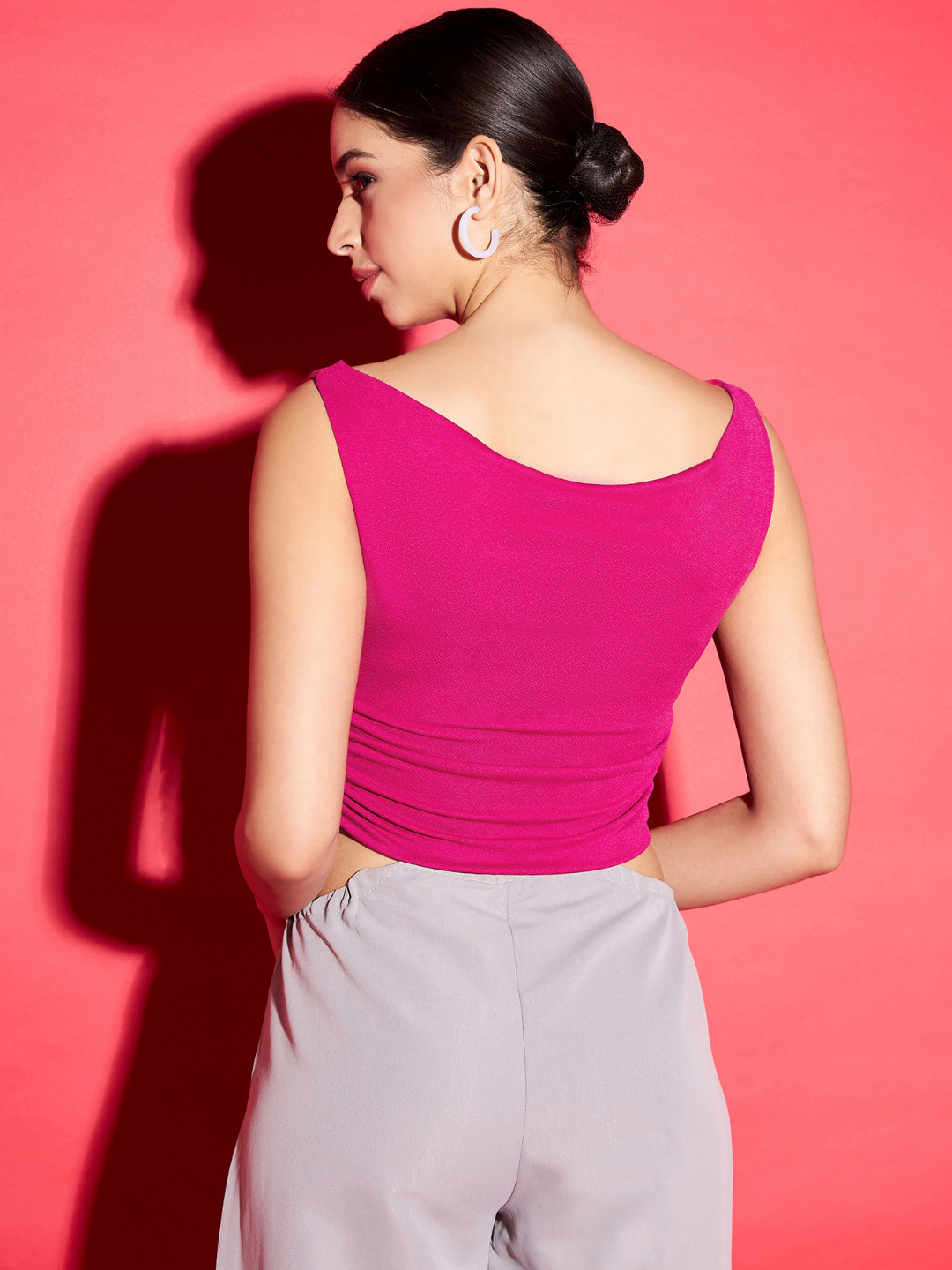 Stretchable Draped Crop Top