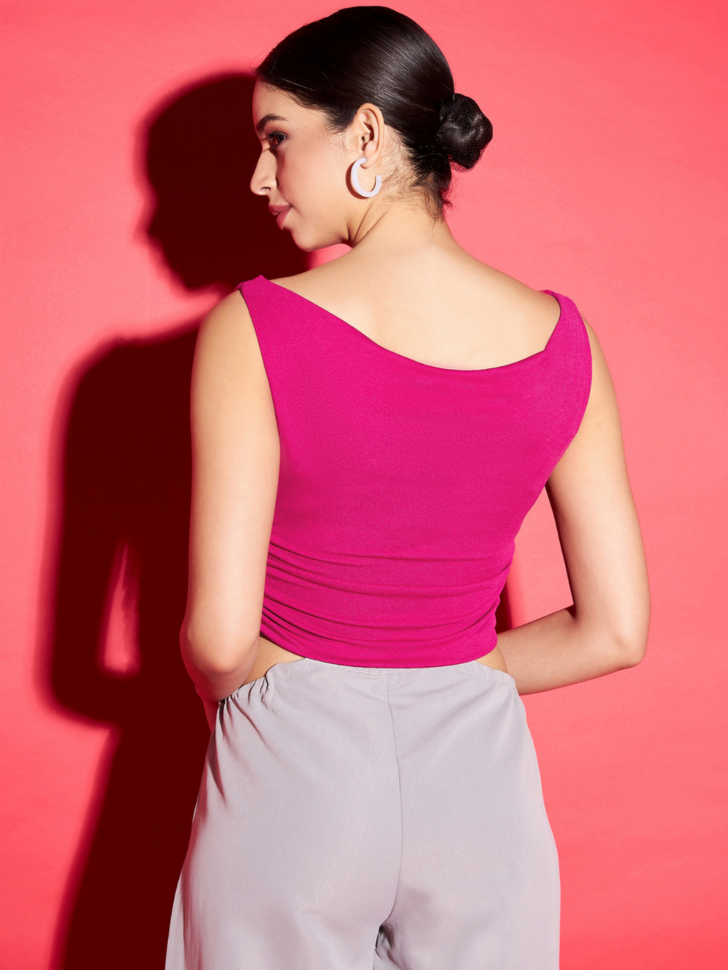 Stretchable Draped Crop Top