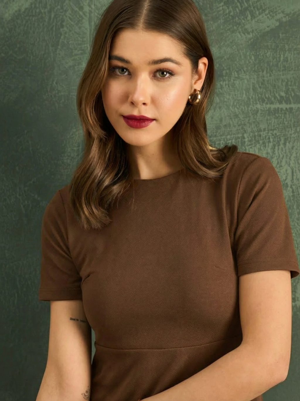 Stretchable Half Sleeve Peplum Top
