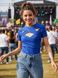 Stretchable Criss Cross Ribbed Top