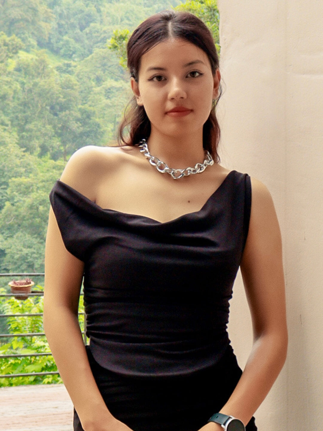 Stretchable Draped Crop Top