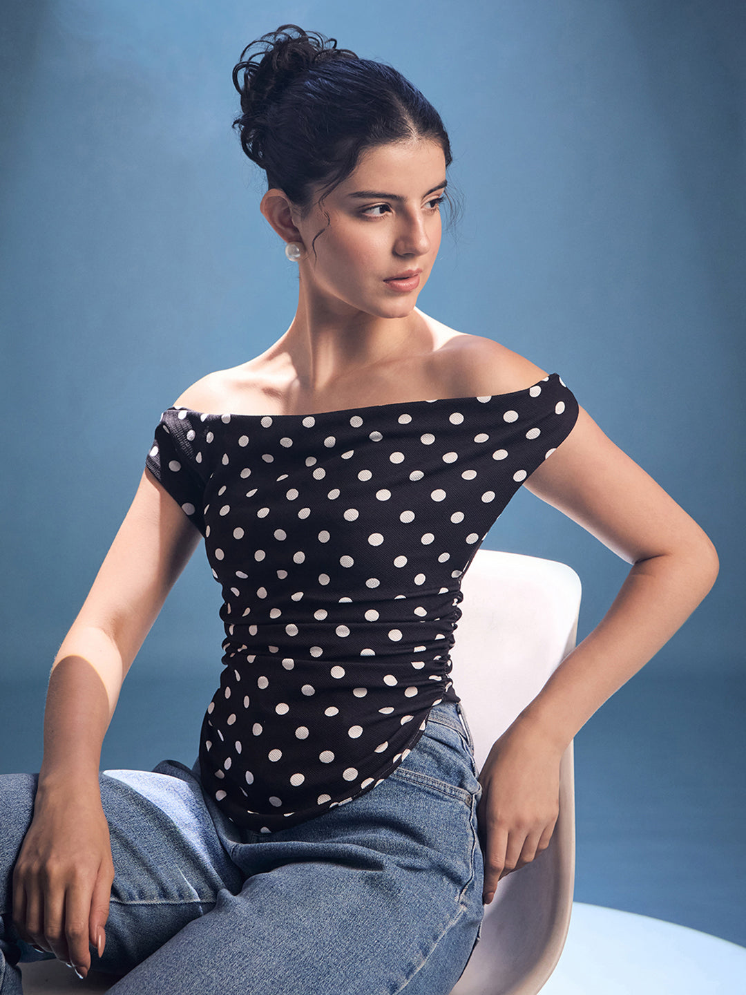Stretchable Draped Crop Top
