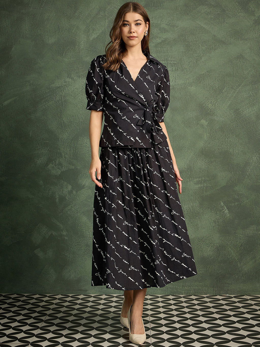 Pure Cotton Wrap-Tie Co-ord Set