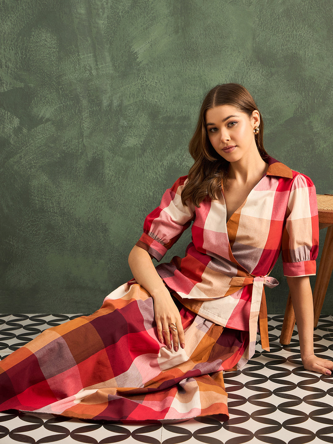 Pure Cotton Wrap-Tie Co-ord Set
