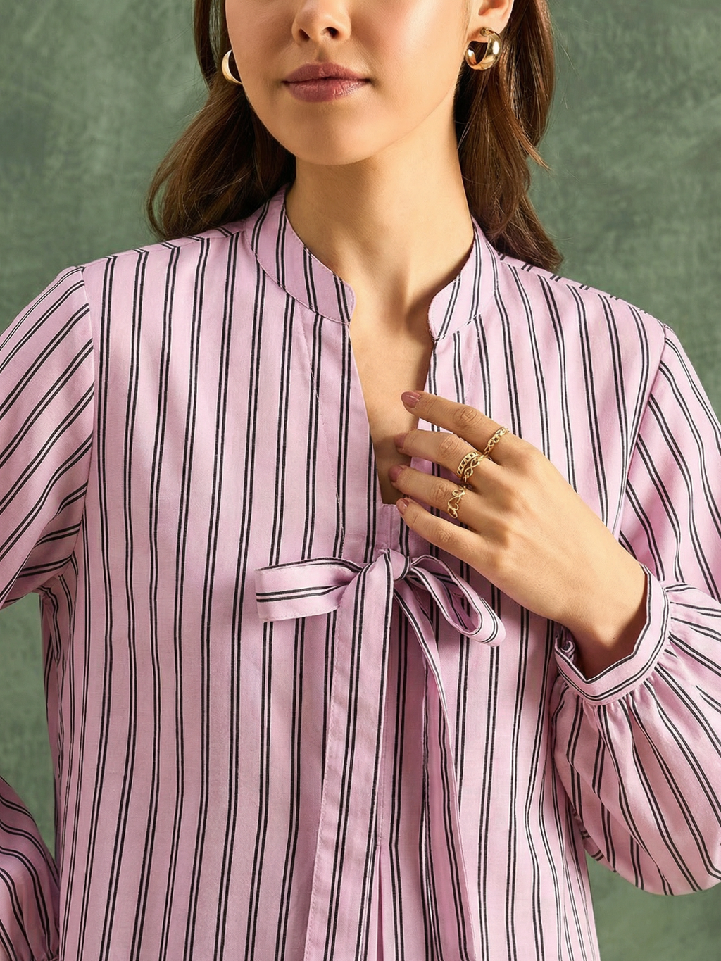 Pure Linen Front Tie-up Top