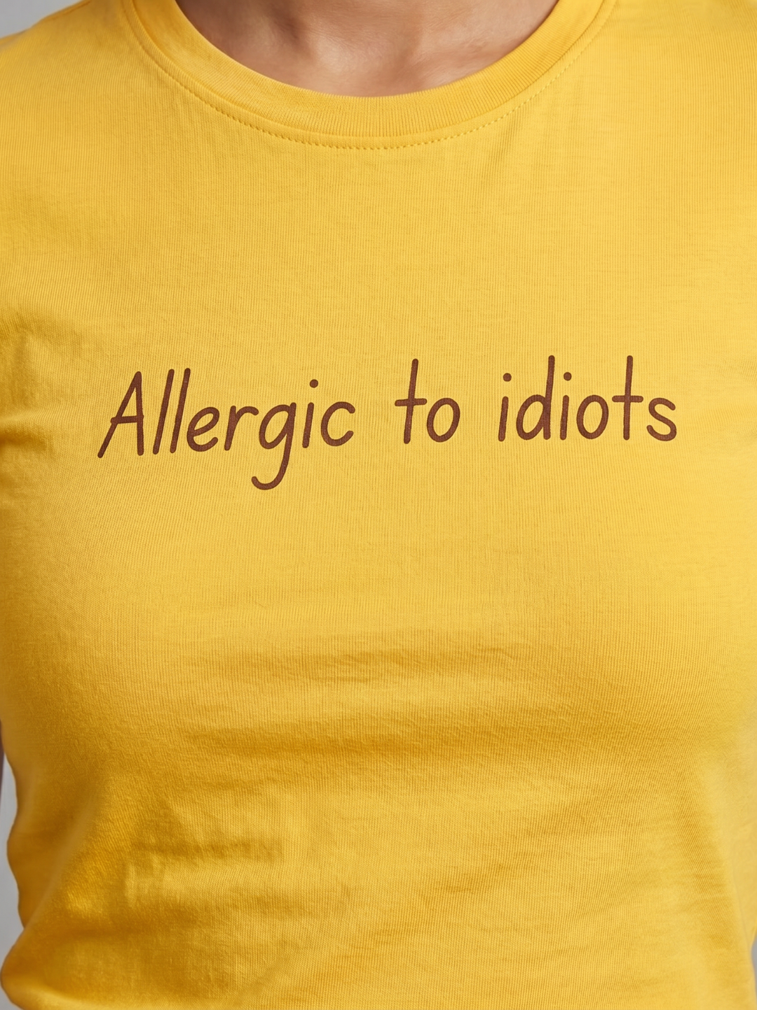 180 GSM Cotton Lycra Slogan Tee